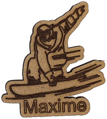 Magnet - Snowboard personnalisable